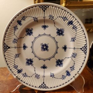 Set of Eight Furnival “Blue Denmark” Plates